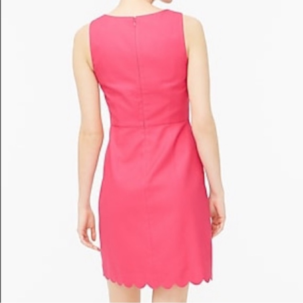 J. Crew Scalloped Basketweave Square Neck Dress - Picture 8 of 9